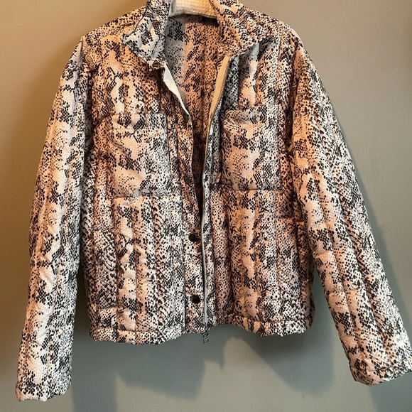 ATM Anthony Thomas Melillo Jackets & Blazers - ATM Anthony Thomas Melillo Snake Print Puffer Jacket